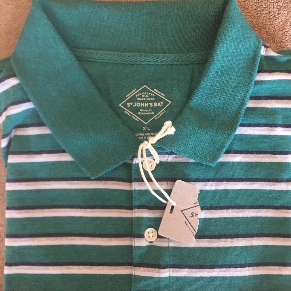 St. John’s Bay Striped Polo Shirt